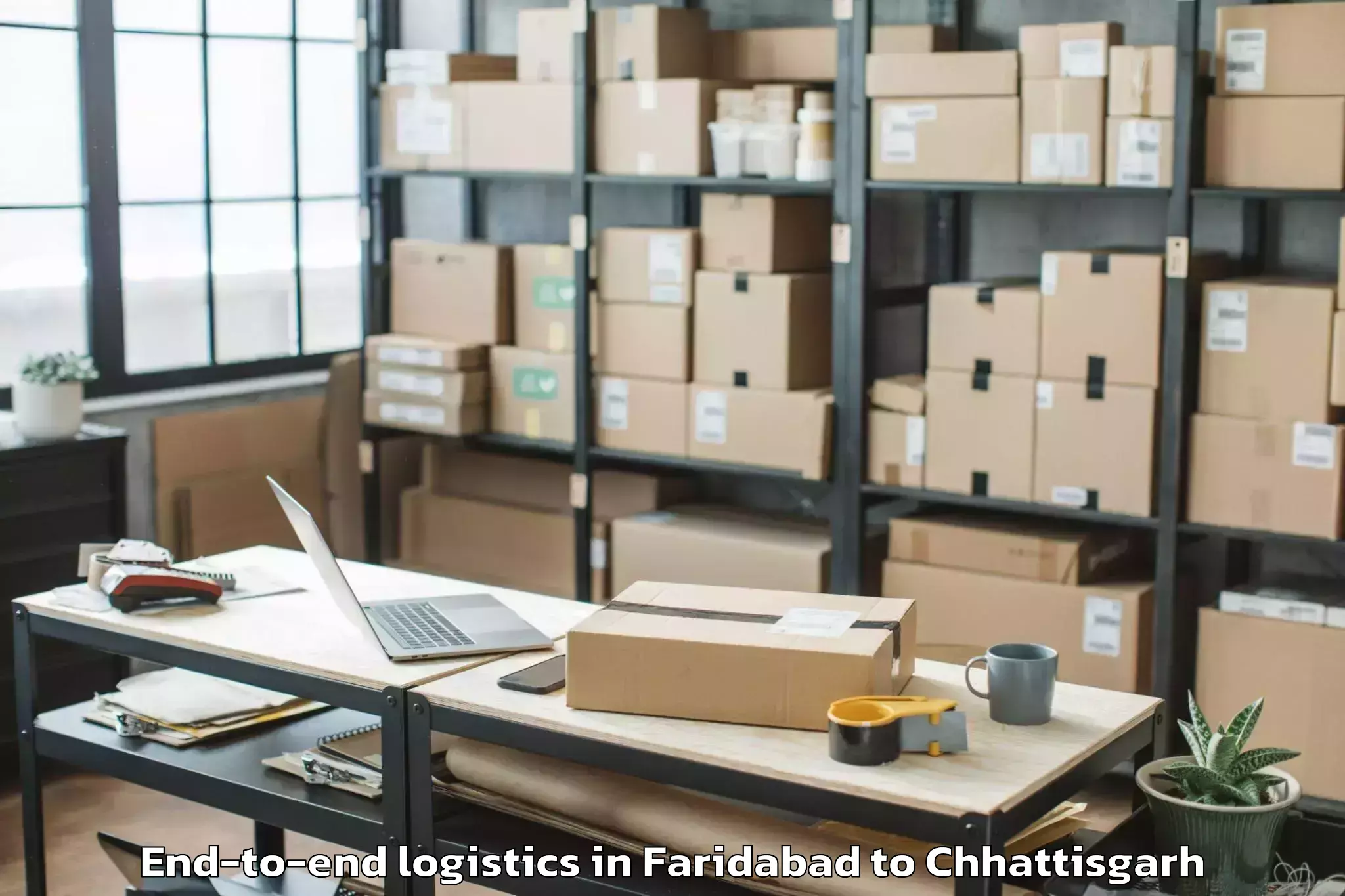 Quality Faridabad to Raigarh Chhattisgarh End To End Logistics